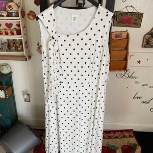 Women white coat with blue dots new never worn size 2x